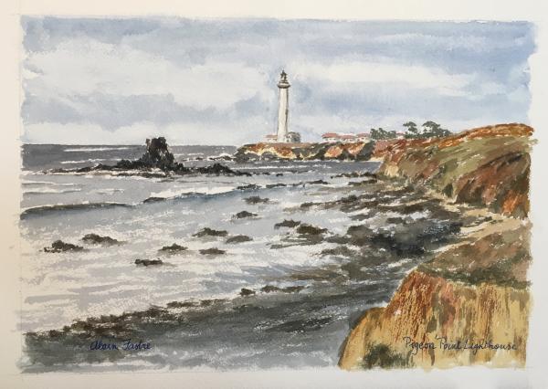 Pigeon Point Lighthouse from south.