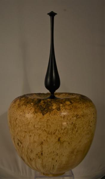 Box elder hollow vessel with classic finial