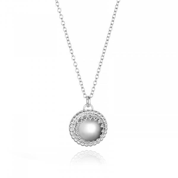 Reflections: Sterling Silver Mirror Finish Dome Necklace