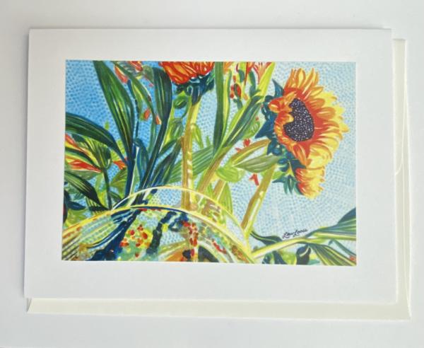 Blank Notecards "Sunflower Fishbowl"