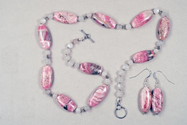 Rhodochrosite and Moonstone Necklace