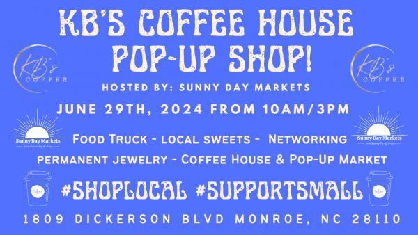 KB's Coffee House Pop-Up Shop