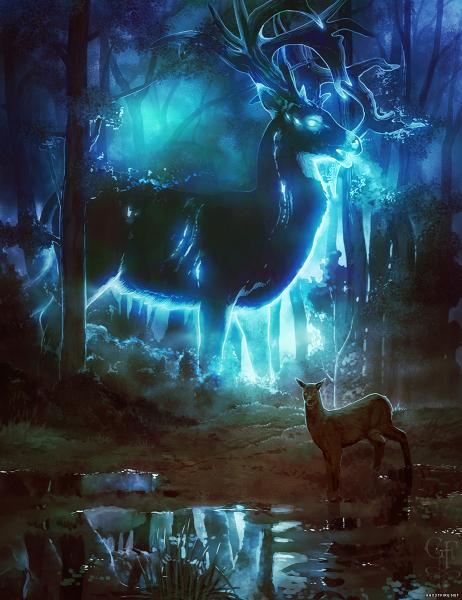 Spectral Stag Art Print