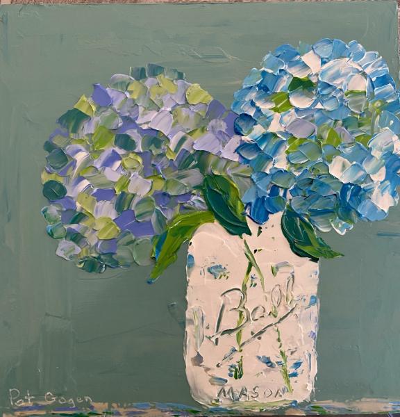 Hydrangeas with Ball Jar picture