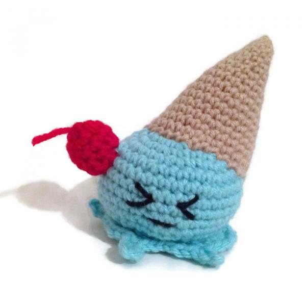 Crochet Amigurumi Splat Ice Cream Cone Plush