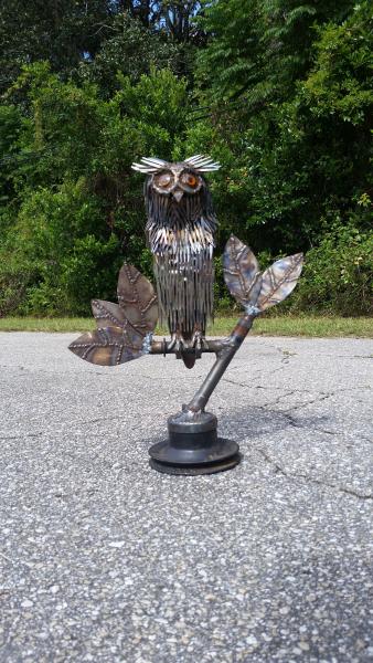 Owl Sculpture - Scrap Metal Owl - Strigiformes