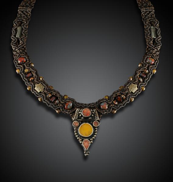 Intricate choker with pendant from Thailand