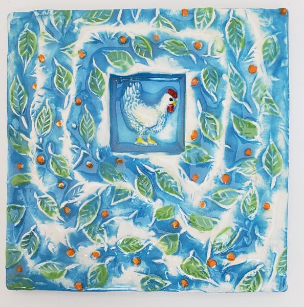 Funky Chicken 4x4 Ceramic Tile picture