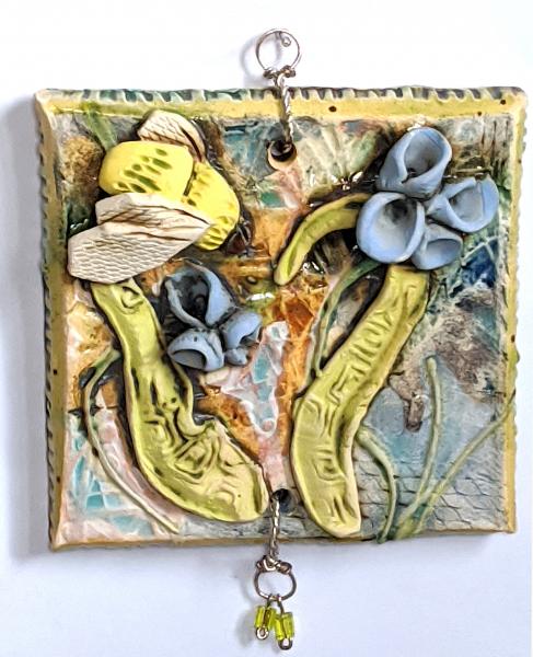 Miniature Art Whimsical Bee Square Medallion picture
