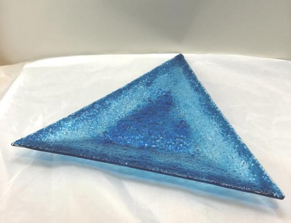 Blue Frit Triangle Dish picture