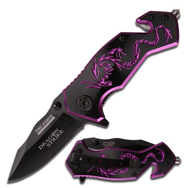 Purple Dragon Folding Knife, Small picture