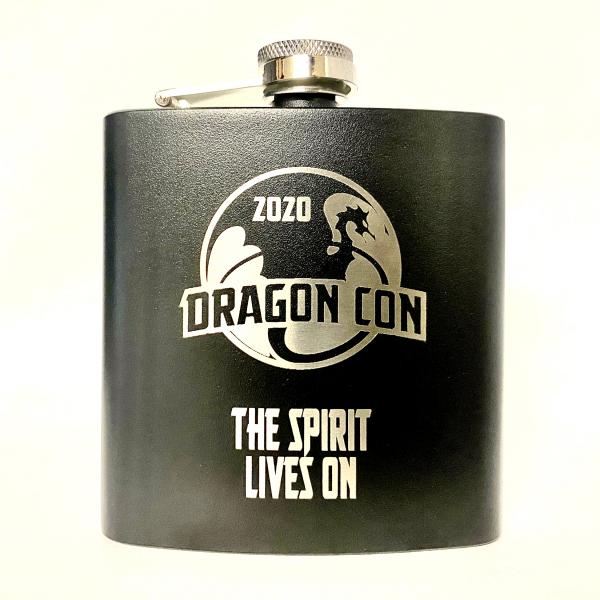 2020 Dragon Con flask - "The Spirit Lives On"