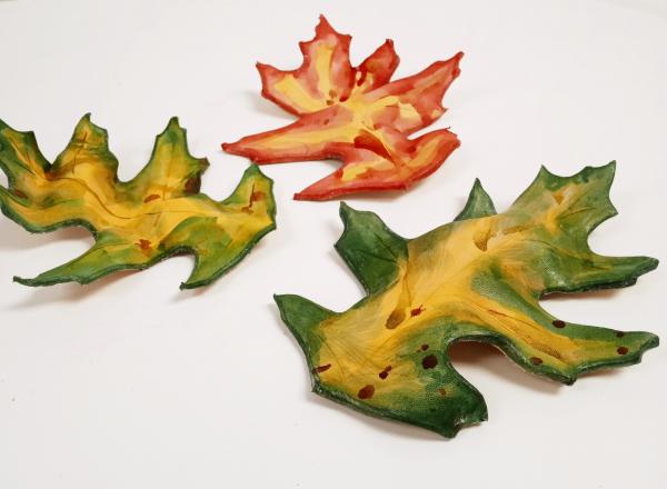 Leather Leaves for Decor and Costume Use picture