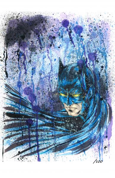Batman Signed & Numbered Spatter Print