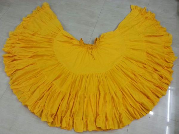 32 Yard Pure Cotton Skirt Yellow