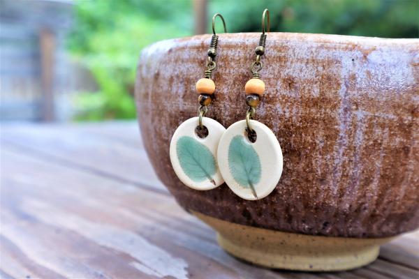 Sage Leaf earrings　#2