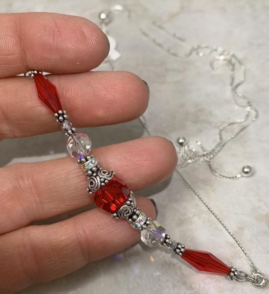 Necklace :: Cherry Red Sparkle (Adjustable) picture
