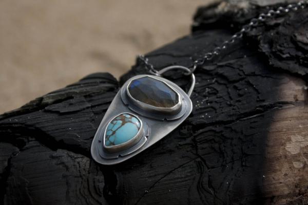 Lone Mountain Turquoise and Labradorite Necklace