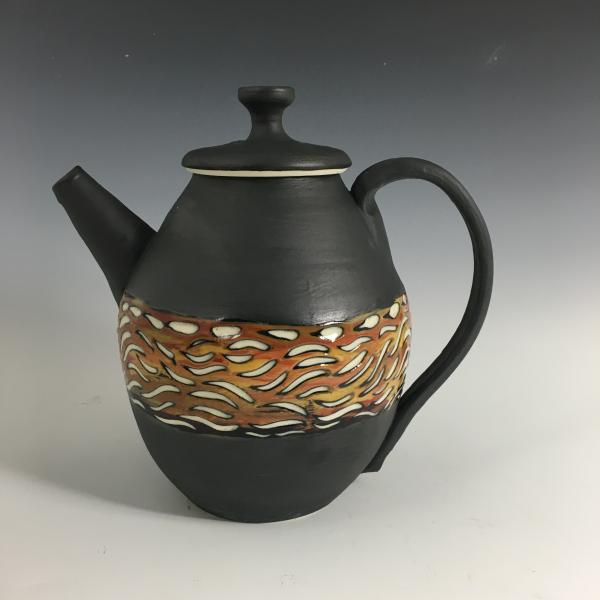 Black Banded Tea Pot