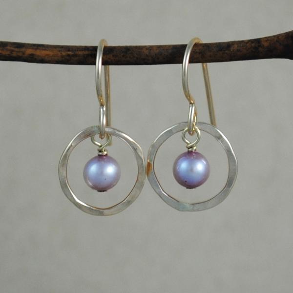 Pearl Halo Earrings - gold-filled