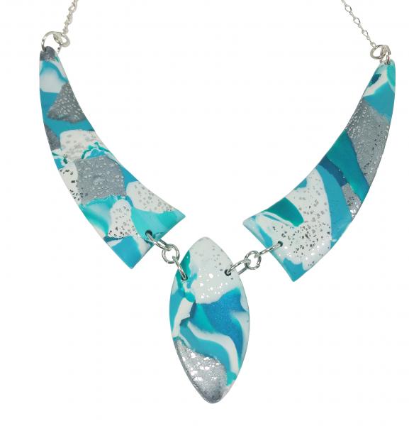 Mosaic 3 Piece Drop Necklace - Turquoise Water