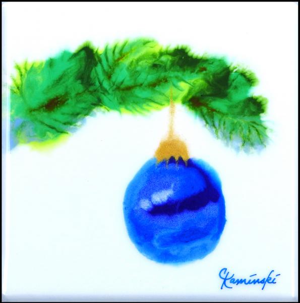 Blue Ornament on Bough #2