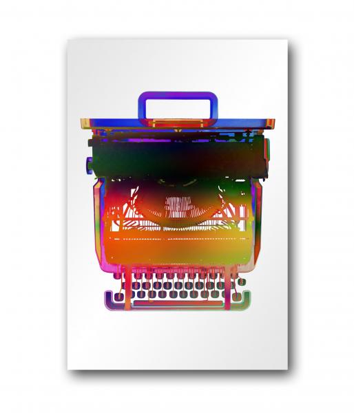 Ettore Sottsass Typewriter X-ray art - Aluminum Print