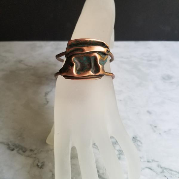 "The Country Lake Pond" Copper Patina Cuff