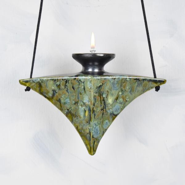 Deco Lamp in Lively Green Glaze