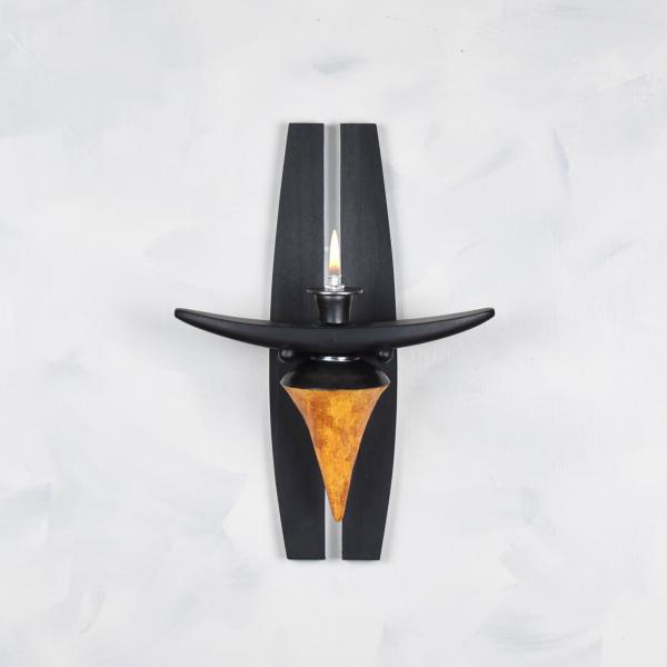 Sconce- Cone shape with Matte Orange Glaze