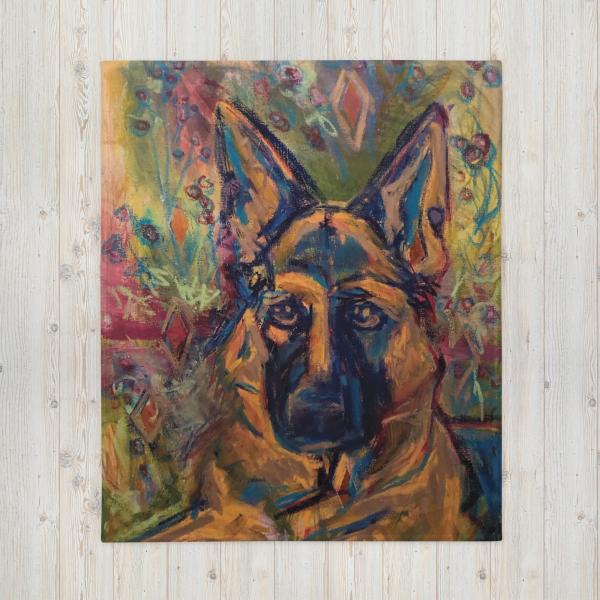 Festive Friend (German Shepard)  Stickers, Home Goods and Prints (reproductions) picture
