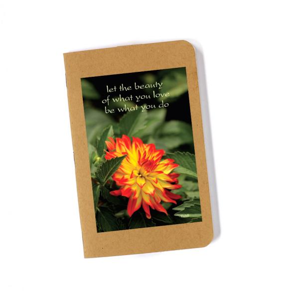 Recycled Journal - Red Dahlia