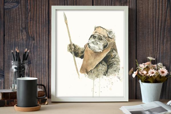 Wicket - Star Wars - 5x7 Art Print picture
