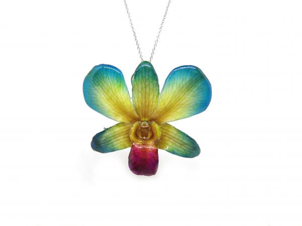 Orchid Necklace Real Flower Jewelry picture