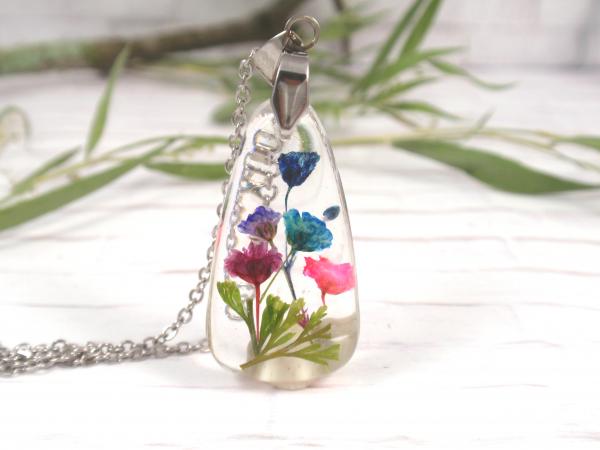 Real flowers necklace gift for her picture