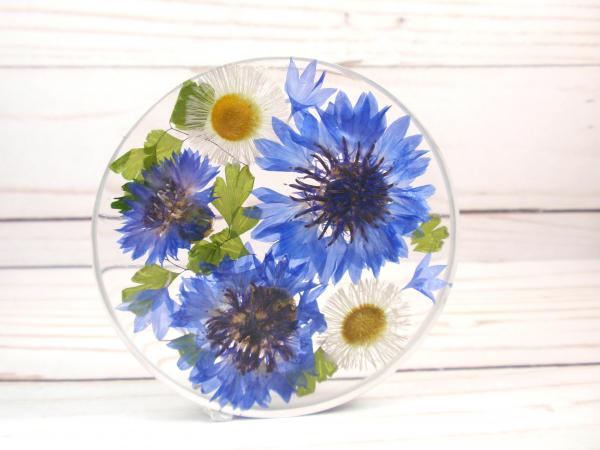 Home decor Real flower resin coaster picture