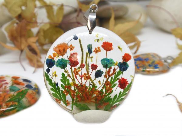 Botanical Necklace with real wildflowers picture