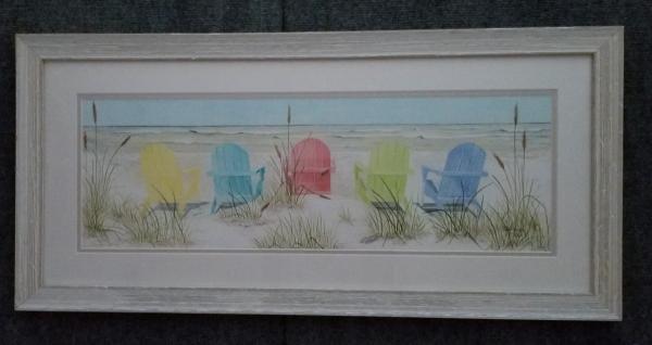 Beach Chairs, framed print picture