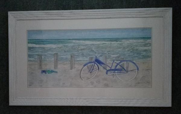 Blue Bike at the Beach, original