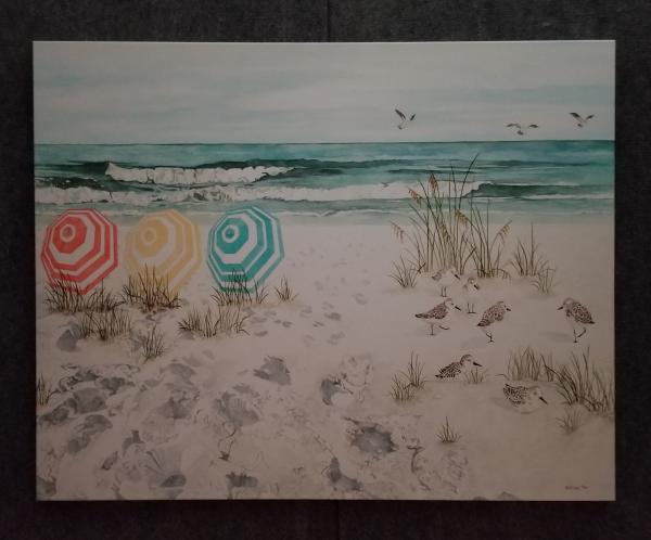Beach Trio, lg. gallery wrapped print picture