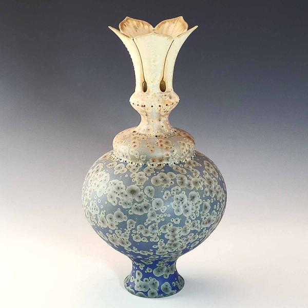 Porcelain Flowertop Vase with Double Shoulder picture