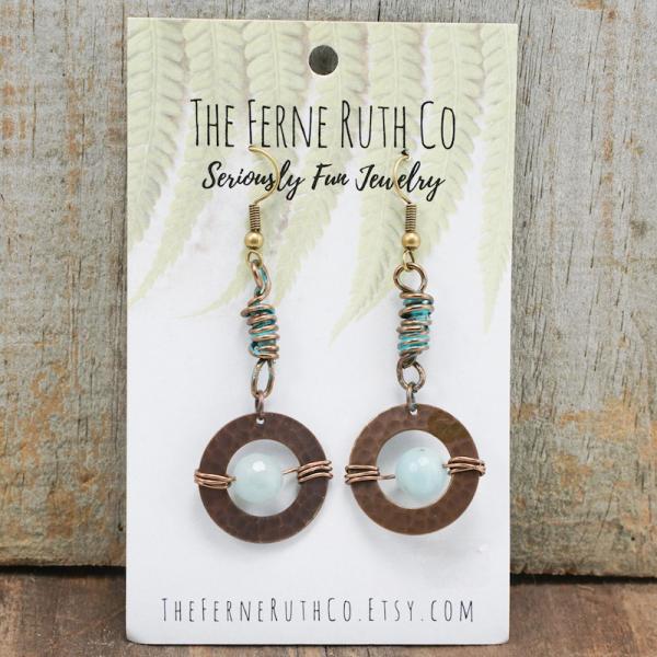 Center of the Universe earrings--amazonite picture