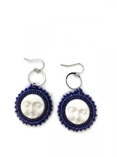 Moon earrings - purple/blue picture