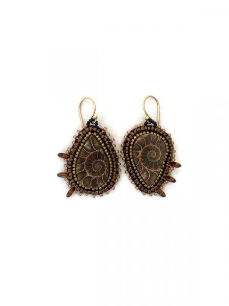 Ammonite Fossil Earrings picture