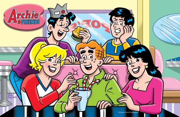 Autographed Convention Print-Archie and Friends-11x17 inches