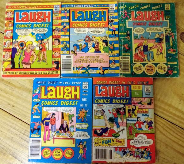 Archie Laugh Digest lot of 5 Early issues