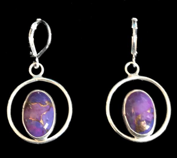 Mojave Purple Turquoise Earrings #1 picture