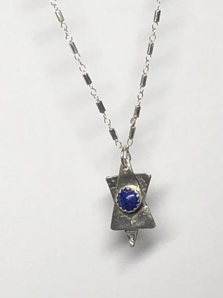 Star of David with Lapis Lazuli Necklace