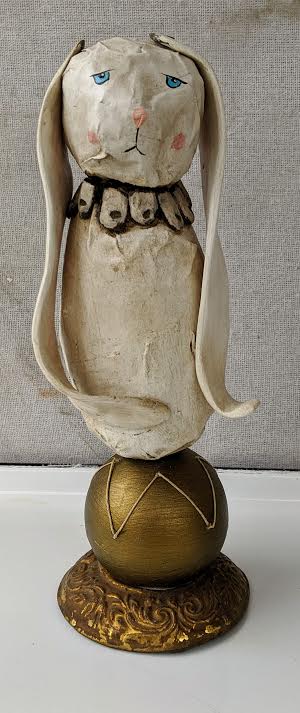 bunny on gold ball picture