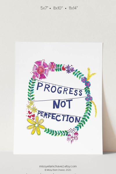Progress Not Perfection 11x14" Print